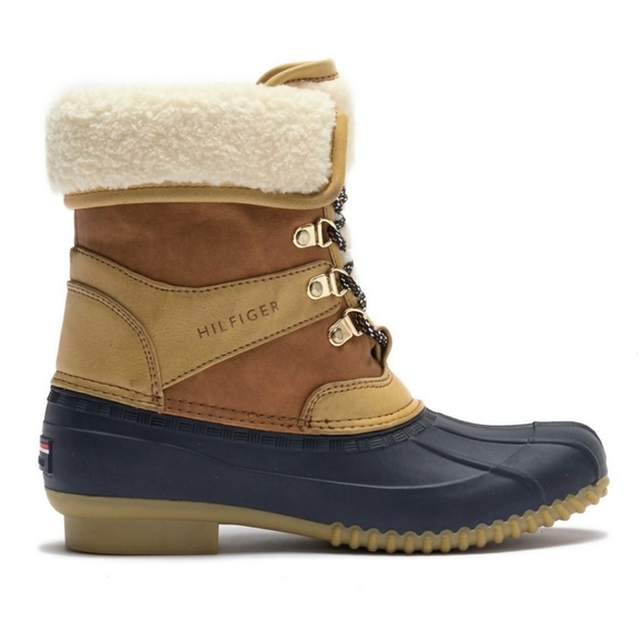 Tommy Hilfiger Rusteen boot Rain-snow Color Dark Natural size 8 New With Box - Picture 2 of 13